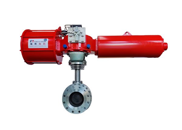 8" 300磅 F316H材质 气动硬密封C型球阀